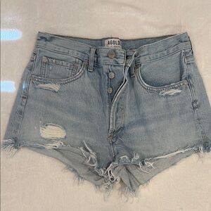 AGOLDE Women's Light Blue Denim Shorts